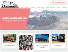 Tablet Screenshot of lindseyaggregates.com